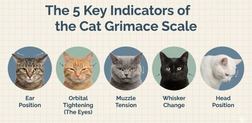The 5 Key Indicators of the Cat Grimace Scale