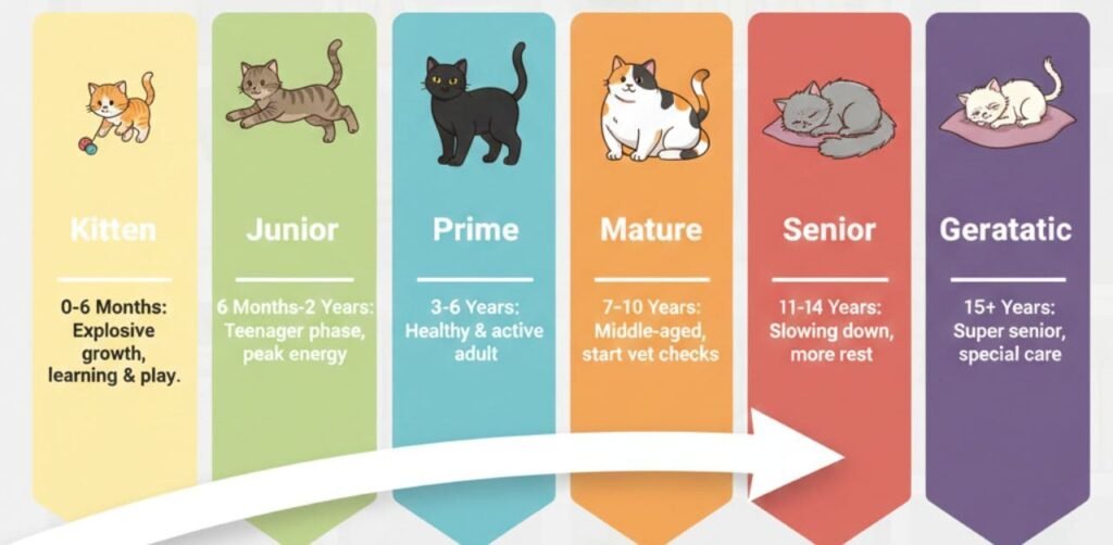 Understanding the 6 Critical Life Stages of a Cat
