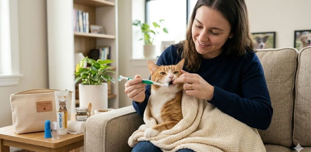 How to Brush Cat Teeth 