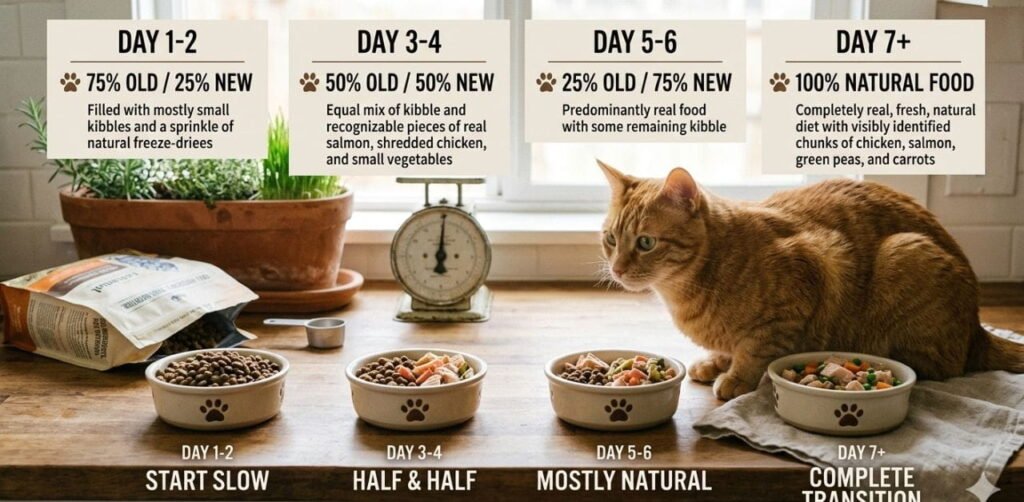 How to Transition Your Cat to Natural Food Safely